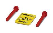 WARNING PLATE, ATT DANGER, 5MM, YEL, TB