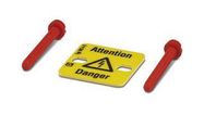 WARNING PLATE, ATT DANGER, 5MM, YEL, TB