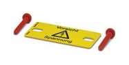 WARNING PLATE, ATT DANGER, 12MM, YEL, TB