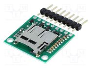 Module: adapter; microSD; 5VDC; pin strips,microSD POLOLU