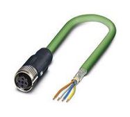 SENSOR CORD, 4P M12 RCPT-FREE END, 1M