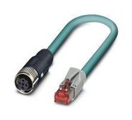 SENSOR CORD, 4P RJ45 PLUG-M12 RCPT, 5M