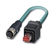 SENSOR CORD, 4P RJ45 PLUG-M12 RCPT, 5M