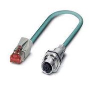 SENSOR CORD, 4P RJ45 PLUG-M12 RCPT, 0.5M