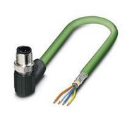 SENSOR CORD, R/A M12 PLUG-FREE END, 2M