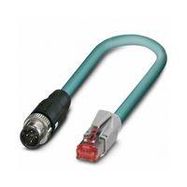 SENSOR CORD, 4P M12 PLUG-RJ45 PLUG, 1M