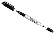 PERMANENT MARKER, TWIN TIP, BLACK