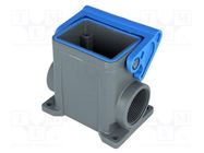 Enclosure: for HDC connectors; T-TYPE/H; size 44.27; M32; 44x27mm ILME