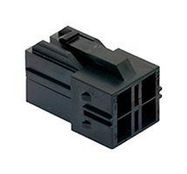 CONN HOUSING, RCPT, 4POS, 6.5MM, BLACK