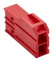 CONN HOUSING, PLUG, 2POS, 6.5MM, RED