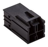 CONN HOUSING, PLUG, 4POS, 6.5MM, BLACK