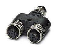 SENSOR SPLITTER, M12 PLUG-2 X M12 RCPT