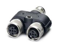 SENSOR SPLITTER, M12 PLUG-2 X M12 RCPT