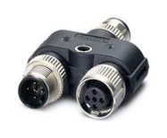 SENSOR SPLITTER, M12 PLUG-M12 PLUG/RCPT