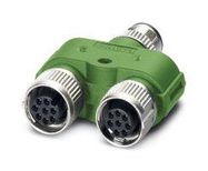 SENSOR SPLITTER, M12 PLUG-2 X M12 RCPT