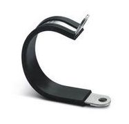 HOSE CLAMP, STEEL, 37MM, SILVER/BLACK