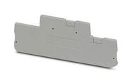 END COVER, DIN RAIL TERMINAL BLOCK, GREY