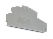 END COVER, DIN RAIL TERMINAL BLOCK, GREY