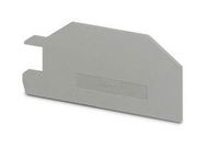 END COVER, DIN RAIL TERMINAL BLOCK, GREY