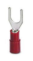 TERMINAL, FORK TONGUE, #8-RED, 16AWG