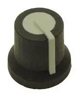 KNOB, ROUND W/LINE, 16.2MM, BLACK