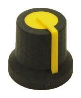 KNOB, ROUND W/LINE, 16.2MM, BLACK