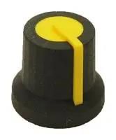 KNOB, ROUND W/LINE, 16.2MM, BLACK