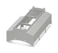 DIN RAIL HOUSING, UPPER, PC, GREY