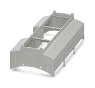 DIN RAIL HOUSING, UPPER, PC, GREY