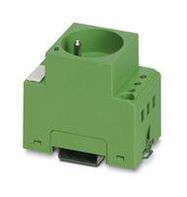 MAINS SOCKET, 2P+E, 16A, 250V, DIN RAIL