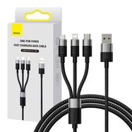 Quick Charge USB to M+L+C  Baseus StarSpeed 3.5A 0,6m (Black), Baseus