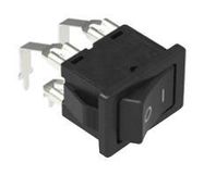 ROCKER SWITCH, DPST, 10A, 250VAC, THT