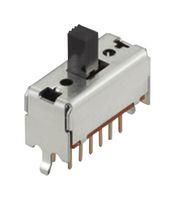 SLIDE SWITCH, 4PDT, 0.1A, 30V, THT