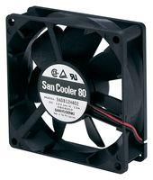 DC AXIAL FAN, 36.37CU.FT/MIN, BALL, 80MM