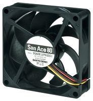 DC AXIAL FAN, 60.78CU.FT/MIN, BALL, 80MM