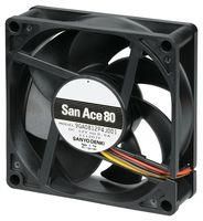 DC AXIAL FAN, 51.5CU.FT/MIN, BALL, 80MM