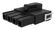 CONNECTOR HOUSING, RCPT, 4POS, 1ROW