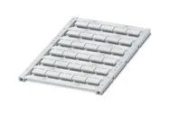 LABEL, POLYCARBONATE, WHITE, 6MM X 12MM