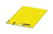 LABEL, PVC, YELLOW, 18MM X 27MM