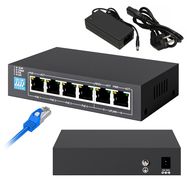 Extralink EUROS V2 | PoE Switch | 4x 100Mb/s PoE/PoE+, 2x RJ45 Uplink 100Mb/s, 60W, EXTRALINK