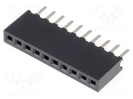 Connector: pin strips; socket; female; PIN: 10; straight; 1.27mm CONNFLY