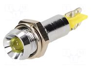 Indicator: LED; recessed; yellow; 24÷28VAC; Ø6.2mm; IP50; metal SIGNAL-CONSTRUCT