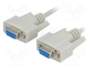 Cable; D-Sub 9pin socket,both sides; Len: 2m; connection 1: 1 BQ CABLE