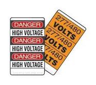 PRE PRNTD LABEL, 38.1MM X 82.6MM, VINYL