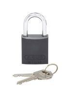 LOCKOUT PADLOCK, 38.1MM, ALUM/STL, BLACK