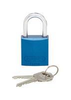 LOCKOUT PADLOCK, 38.1MM, ALUM/STL, BLUE