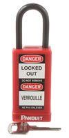 LOCKOUT PADLOCK, 40MM, ALUM/STEEL, RED