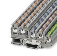 DIN RAIL TB, PUSH IN, 5POS, 26-14AWG