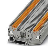 DIN RAIL TB, PUSH IN LOCK, 2P, 20-14AWG