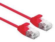 PATCH CORD, RJ45 PLUG-PLUG, 1M, RED